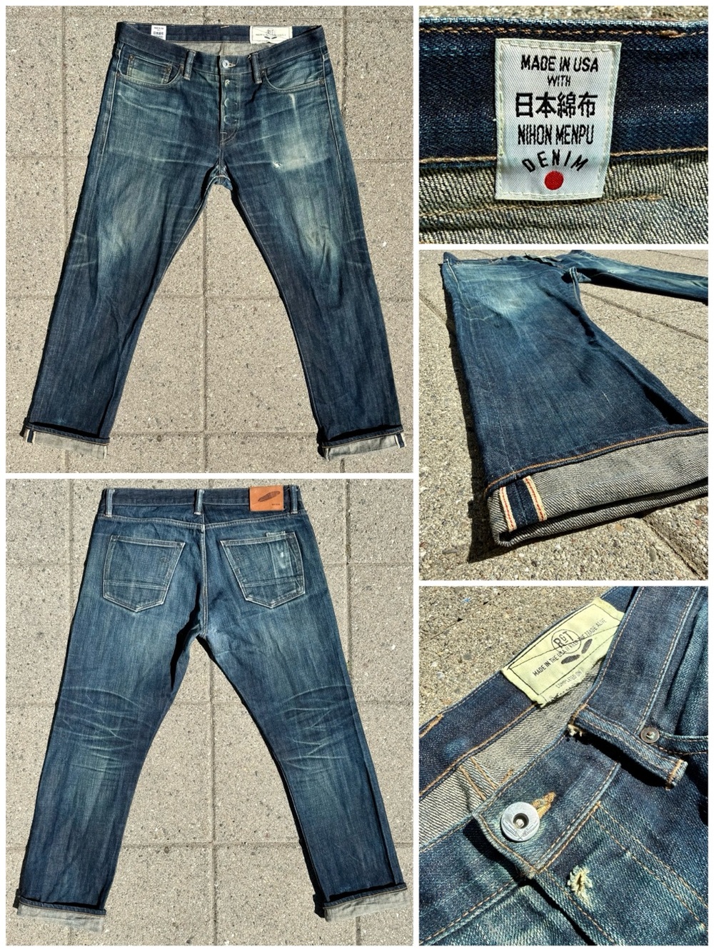 Retro RGT Rogue Territory SK Japanese Denim Selvedge Jeans • USA Made • Sz 32x30